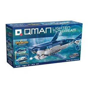 QMAN® 42113 | legó-kompatibilis építőjáték | 237 db építőkocka | 3 az 1-ben Cápa, tengeralattjáró vagy járőrhajó QMAN® 42113 | legó-kompatibilis építőjáték | 237 db építőkocka | 3 az 1-ben Cápa, tengeralattjáró vagy járőrhajó