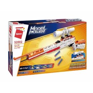 QMAN® 52002 | lego-technic-kompatibilis építőjáték | 747 db építőkocka | Mauser 98k ismétlőpuska– 8x-os nagyítású távcsővel, 10db szivacs tölténnyel