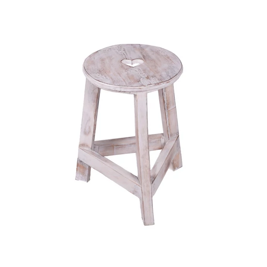 Egyedi bútor/kiegészítő Shabby 3 lábú, kisszék virágta
