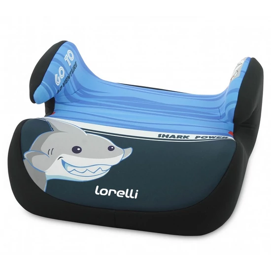 Lorelli Topo Comfort autós ülésmagasító 15-36kg - Shark light-dark blue 2020