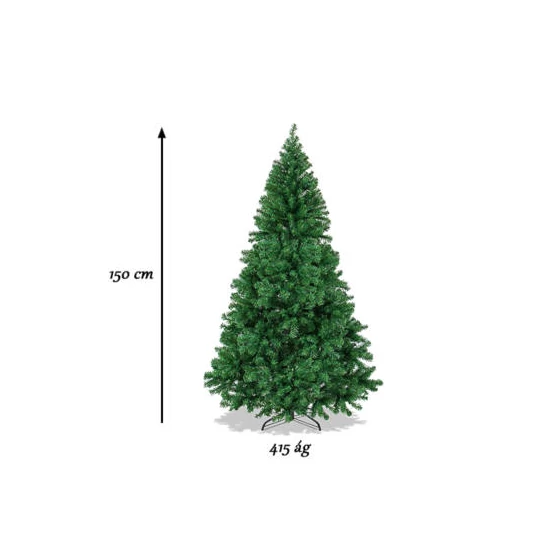 Nordmann műfenyő 150 cm, 415 ág, ajándék fenyő illatosítóval