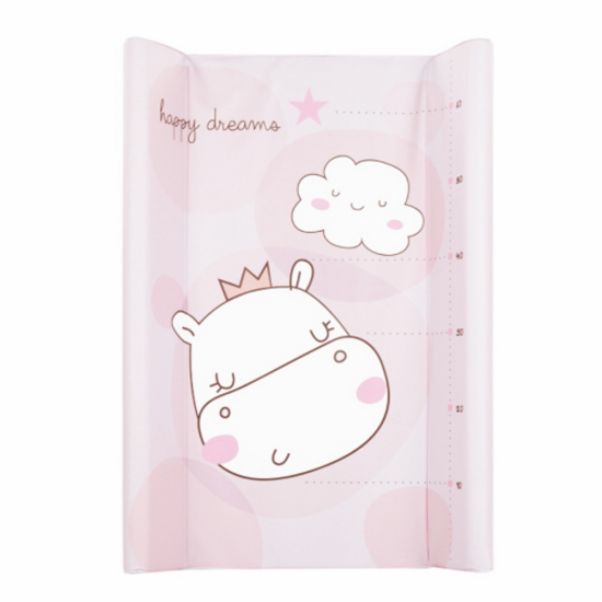 Kikkaboo pelenkázólap - merev 2 oldalú 50x70cm Happy dreams pink