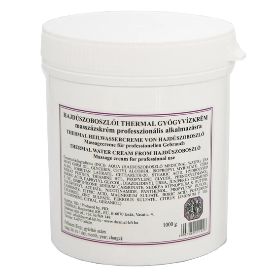 Thermal Hajdúszoboszló gyógyvíz masszázskrém (meszesedés, ízületek) 1kg