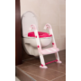 Kép 1/7 - KidsKit WC fellépő lépcső, bili és szűkítő, 3 az 1-ben, fehér-rózsaszín-pink