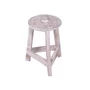 Kép 3/3 - Egyedi bútor/kiegészítő Shabby 3 lábú, kisszék virágta