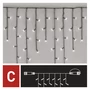 Kép 3/6 - Standard LED sorolható karácsonyi füzér – jégcsapok, 2,5 m, kültéri, hideg fehér