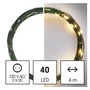 Kép 1/6 - LED karácsonyi nano fényfüzér, zöld, 4 m, kültéri és beltéri, meleg fehér, időzítő