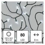 Kép 1/6 - LED karácsonyi fényfüzér, 8 m, kültéri és beltéri, hideg fehér, időzítő