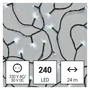 Kép 1/6 - LED karácsonyi fényfüzér, 24 m, kültéri és beltéri, hideg fehér, időzítő