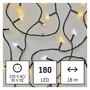 Kép 1/6 - LED karácsonyi fényfüzér, villogó, 18 m, kültéri és beltéri, meleg/hideg fehér, időzítő