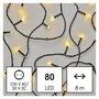 Kép 1/6 - LED karácsonyi fényfüzér, 8 m, kültéri és beltéri, meleg fehér, időzítő
