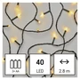 Kép 1/6 - LED karácsonyi fényfüzér, 2,8 m, 3x AA, kültéri és beltéri, meleg fehér, időzítő