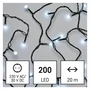 Kép 1/6 - LED karácsonyi fényfüzér, cseresznye – golyók, 20 m, kültéri és beltéri, hideg fehér, időz