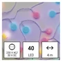 Kép 1/6 - LED fényfüzér, cseresznye – golyók 2,5 cm, 4 m, kültéri és beltéri, többszínű, időzítő