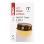 Kép 3/5 - LED temetői mécses, 12,5 cm, 2xC elem, kültéri és beltéri, vintage, időzítő
