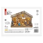 Kép 3/6 - LED karácsonyi betlehem, fa, 19 cm, 3x AA, beltéri, meleg fehér, időzítő