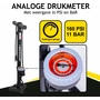 Kép 6/6 - DUNLOP álló nyomásmérős kerékpár pumpa, max 11bar, Presta- Dunlop és Schrader