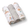 Kép 1/5 - BabyOno textilpelenka színes 3db bambusz világosszürke 397/09