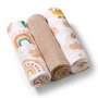 Kép 6/6 - BabyOno textilpelenka színes 3db barack 348/09