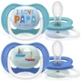 Kép 1/3 - Philips AVENT játszócumi ultra air 6-18hó fiú Text 2db