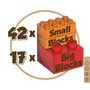 Kép 6/6 - BiOBUDDi BB-0252 | legó és legó-duplo-kompatibilis bio építőjáték | Teknős és rák