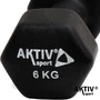 Kép 2/3 - Súlyzó neoprén Aktivsport 6 kg fekete