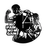 Kép 2/4 - No pain no gain bakelit óra